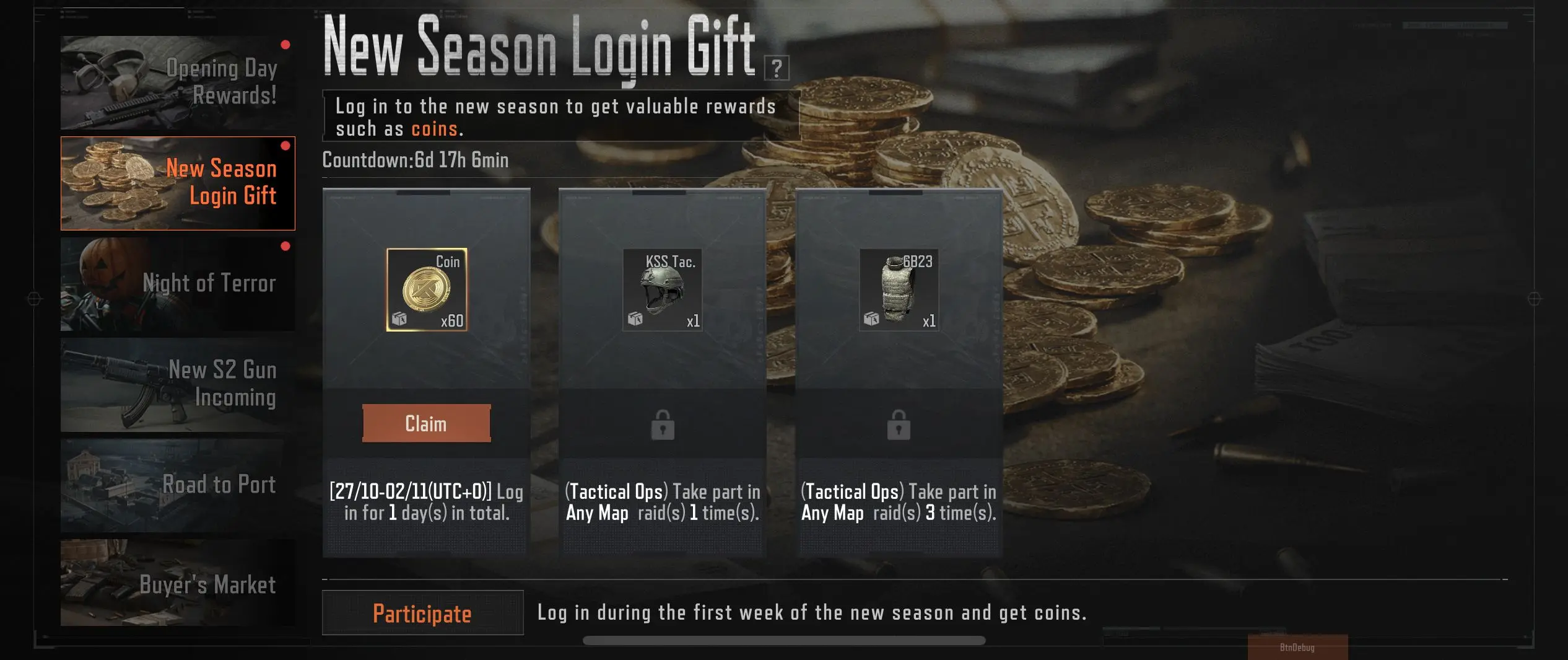 Season Launch Rewards